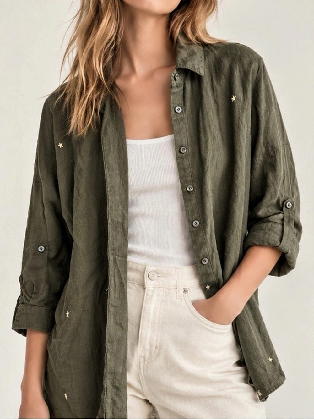 Zara Utility Jacket in Green Size XS Like New